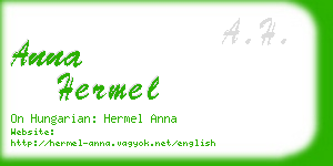 anna hermel business card
